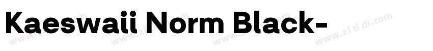 Kaeswaii Norm Black字体转换
